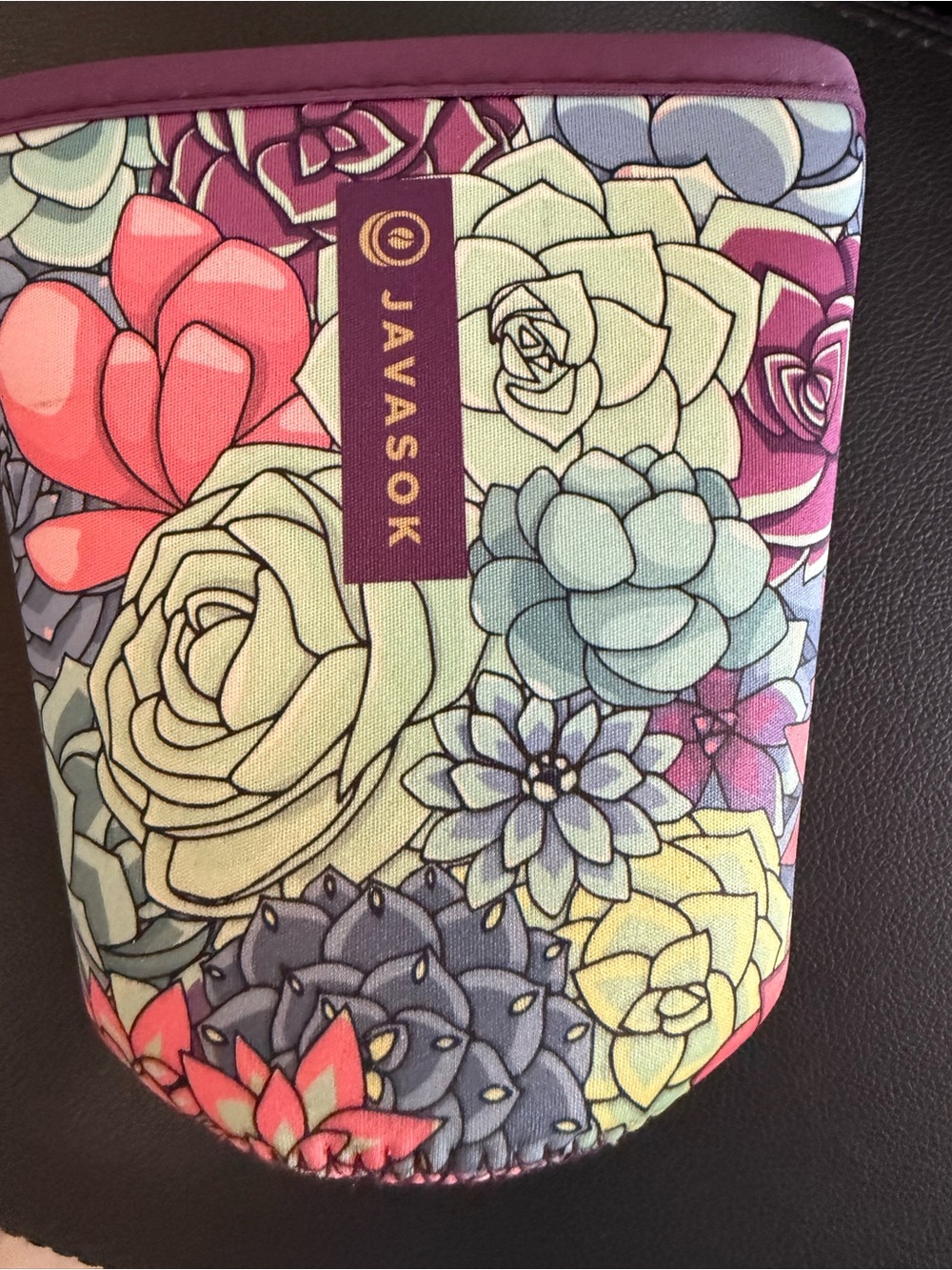 Javasok Floral Succulent Neoprene Can Cooler - Multi-Color